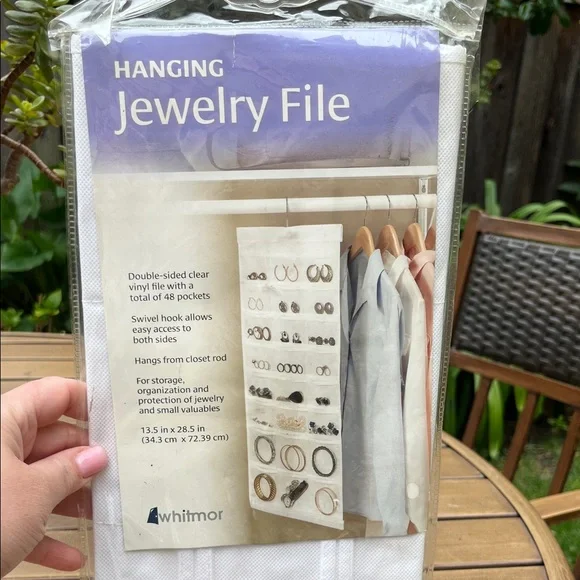 WHIT Hanging Jewelry Organizer with Clear Pockets - Picture 2 of 3